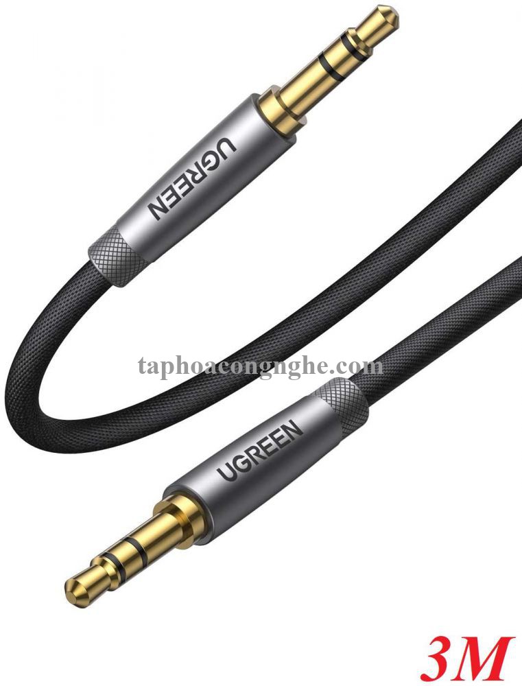 Ugreen 10116 3M 2 đầu 3.5mm dương màu Đen Cáp âm thanh cao cấp AV150 30010116